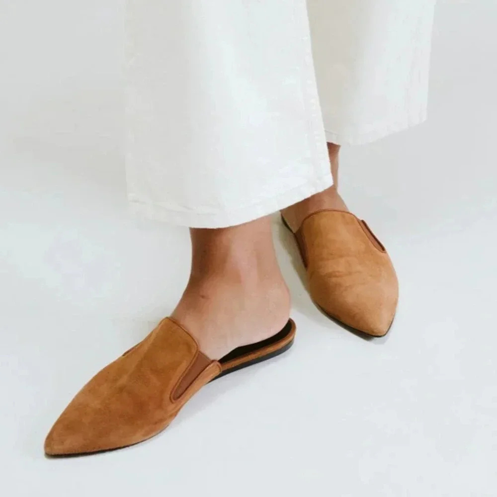 Jenni Kayne Tan Suede Mules
